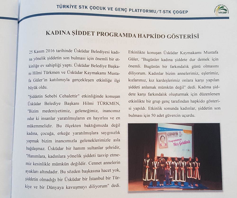 Dergilerde hapkido